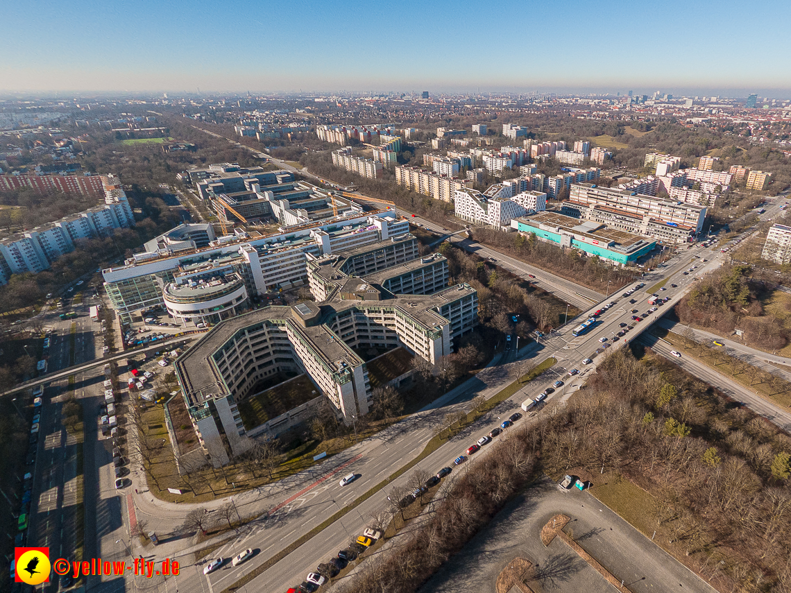 15.02.2023 - Luftbilder Perlach Plaza, Allianz, Wacker, Rentenversicherung, PEP
